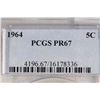 Image 3 : 1964 JEFFERSON NICKEL PCGS PR67
