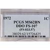 Image 3 : 1972 DDO LINCOLN CENT PCGS MS62BN FS-107