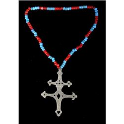 Hudson Bay Montreal Silver Cross Necklace 18th C.