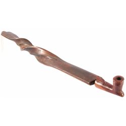 Sioux Twisted Wood & Catlinite Pipe 19th Century