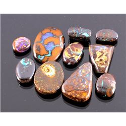 96ct. Australian Boulder Opal Cabochon Collection