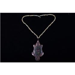 Hudson Bay Copper Beaver Effigy Beaded Necklace