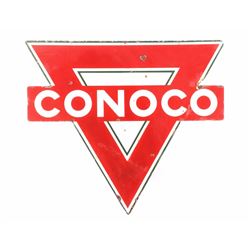 Original Conoco Double Sided Porcelain Enamel Sign