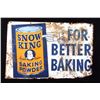 Image 1 : Snow King Baking Powder Metal Advertisement Sign