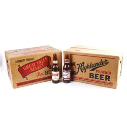 Cases Great Falls Select & Highlander Beer Bottles