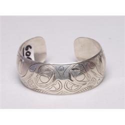Native Sterling Bracelet  Raven Design