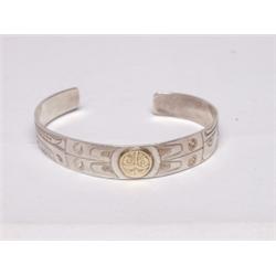Native Sterling and Gold Bracelet