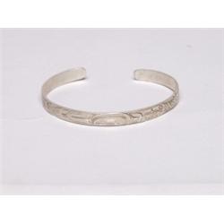 Native Sterling Bracelet  Wolf Design