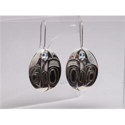 Haisla Carved Sterling Earrings