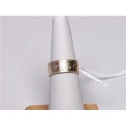 14k Gold Ring - Native Carved