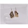 Image 1 : 14K Gold Native Carved Earrings Inscribed