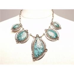 Navajo Pawn Silver,Turquoise  Necklace