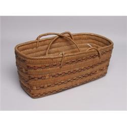 Salish Oval Handled Carry Basket