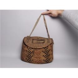 Old Salish Basketry Fishing Creel