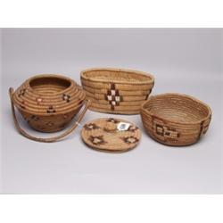 Estate Lot of Old Basketry Items