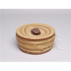 Old Nootka Circular Nob Top Basket