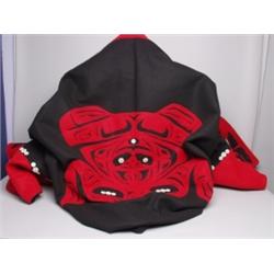 Haida Button Blanket     Frogs