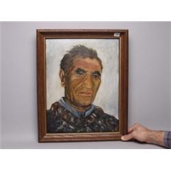 D. Lock Signed Portrait of Mungo Martin