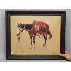 G. Osman Oil on Canvas  Indian Pony