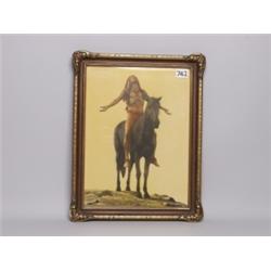 Vintage 1920's Photolithograph  Prayer