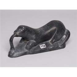 Inuit Soapstone Otter - Signed