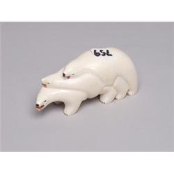 Polar Bears Menage a Trois Walrus Ivory