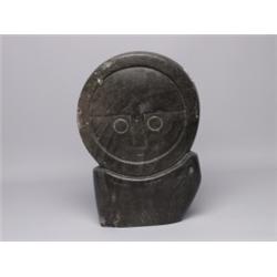 Large Soapstone Head Signed Henry