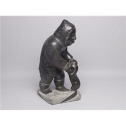 Large Inuit Soapstone Carving