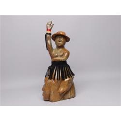 Soapstone Carving Woman with Deer