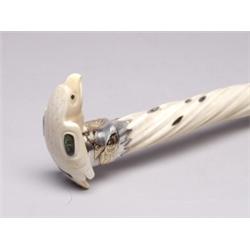 Superb Haisla Cane  Norwhal Tusk 