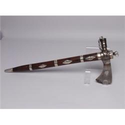 Superb 18th C Peace Pipe Tomahawk