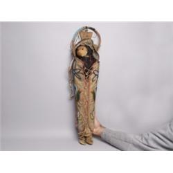 Rare 19th C. Papoose doll & bag