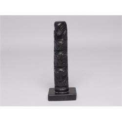 Old Haida Carved Argilite Totem