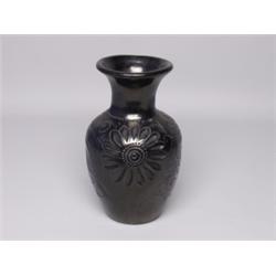 Fine Old Southwest Black Ware Pottery Vase