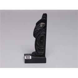 Glen Pollard Haida Argilite Sculpture Raven