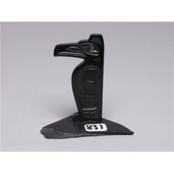 Glen Pollard Argilite Raven Carving