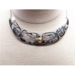 Haisla Carved Sterling Silver Necklace