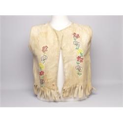 Old Native Beaded Doeskin Vest