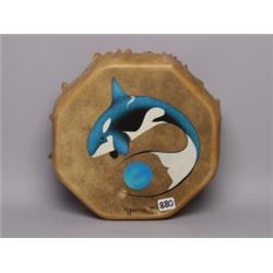 Garnet Tobacco Painted Hand Drum