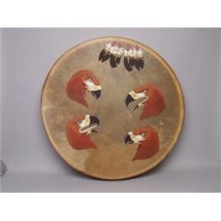 Donald Peters Painted Deerskin Drum
