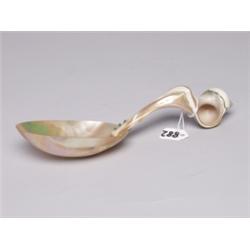 Antique Shell Ladle with Copper Mounts