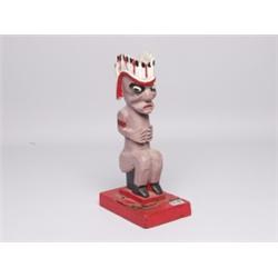 Old West Coast Carved Wood Totem