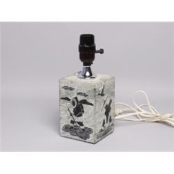 Inuit Motif Carved Lamp Base