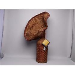 Cedar Bark Basketry Covered Bottle