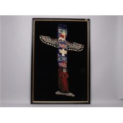 Wool Petit Point Totem Pole