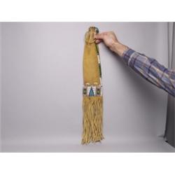 Ochred Buckskin Beaded Pipebag