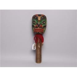 Handcarved Kwakiutl Human Rattle