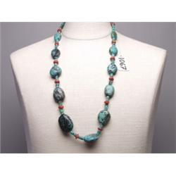 Pueblo Turquoise & Coral Necklace