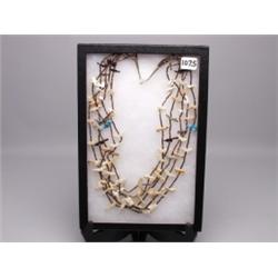 Pueblo 5 Strand Handcarved Fetish Necklace