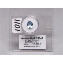 Blue Topaz  5.56 Ct